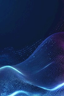 梦幻蓝紫科技感波浪背景