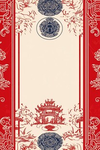 中式传统花纹边框装饰图