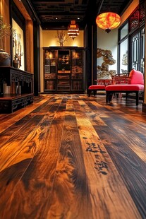 中式典雅客厅木地板展示