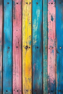 多彩斑驳木板墙面纹理