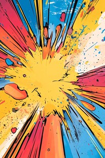 色彩爆炸抽象艺术图案