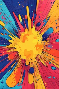 绚丽色彩爆炸艺术图案