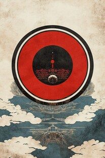 中式神秘圆轮天地意象图