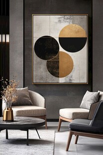 现代简约风客厅艺术挂画