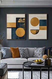 现代简约风客厅艺术挂画