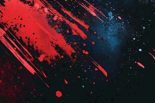 红黑泼墨动感抽象背景图