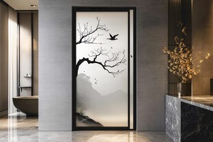 中式水墨风屏风隔断装饰