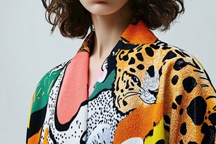 豹纹印花时尚女士上衣