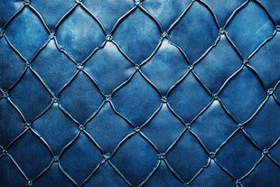 蓝色菱形格纹皮革纹理