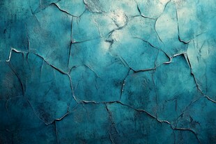 蓝绿色裂纹墙面纹理
