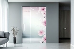 梦幻樱花玻璃门 家居美学