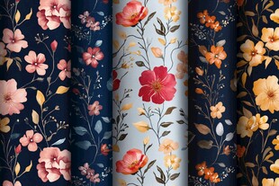 花卉图案布料集合