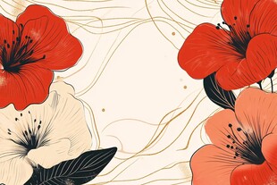 绚丽花卉背景图