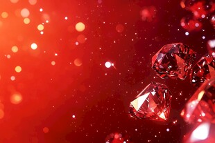 璀璨红钻闪耀梦幻背景