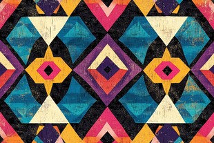 几何图案绚丽多彩背景图