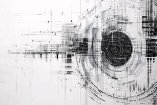 科技风抽象机械图案背景