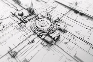 科技风机械结构设计图