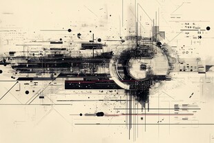 抽象几何艺术线条图案