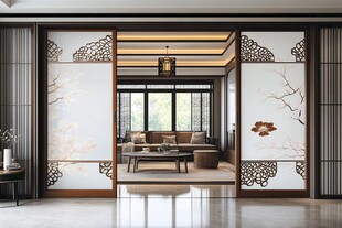 中式雅致客厅与隔断之美