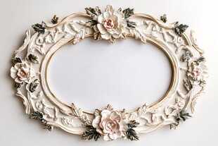 欧式雕花椭圆装饰画框