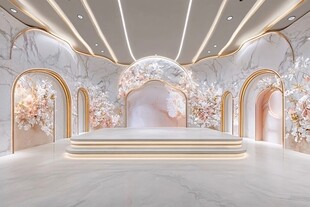 梦幻大理石婚礼舞台场景