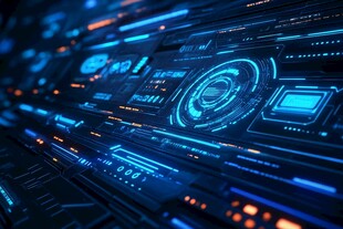 未来科技感的虚拟操作界面