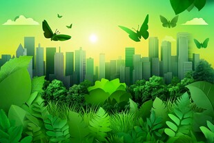 城市中的绿色自然景观