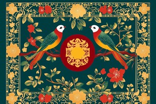 中式花鸟吉祥图案设计