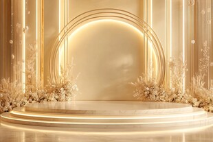 金色浪漫舞台 唯美婚礼场景