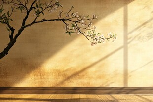 春日室内花枝光影景致