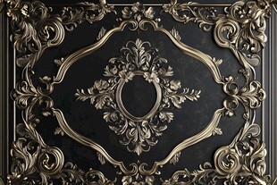 欧式黑金奢华花纹装饰图案