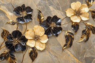 金属花朵墙面装饰艺术