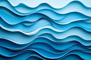 蓝色波浪抽象立体纹理背景