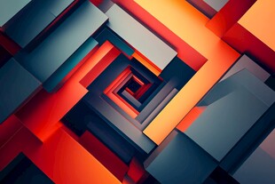 绚丽几何立体空间图案