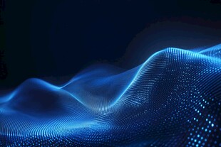 蓝色科技感数据波浪背景