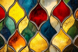 彩色马赛克玻璃图案纹理