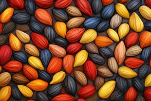 多彩坚果排列图案