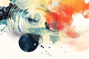 抽象多彩艺术纹理背景图