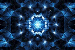 梦幻蓝色几何光影图案