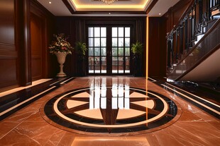 豪华大气的别墅大厅玄关