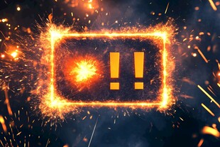 火焰边框警示符号特效