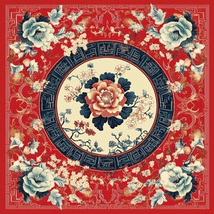 中式传统花卉图案纹样