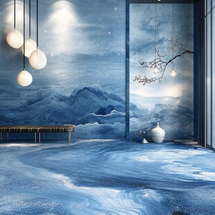 梦幻中式风室内场景画面