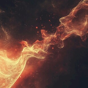 火焰烟雾特效抽象艺术画面