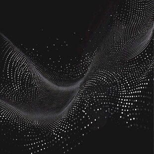 黑色粒子波浪抽象背景图