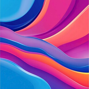 绚丽多彩的波浪形抽象图案