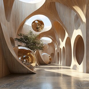 木质奇幻空间艺术建筑