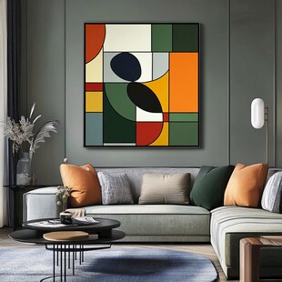 现代简约客厅的艺术挂画