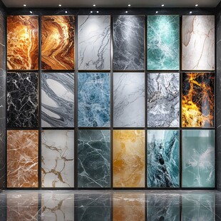 多样大理石瓷砖展示