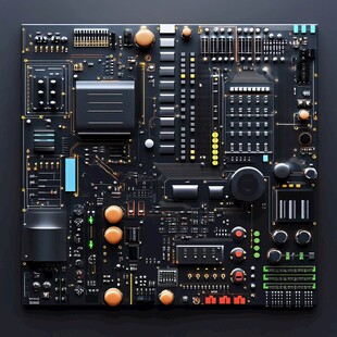 电子合成器面板特写